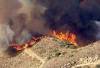 Clona plamen� m�sty vysok�ch p�es 35 metr� postupuje sm�rem k ran�i Porter v Simi Valley, 35 mil severoz�padn� od Los Angeles. (otev�e galerii do nov�ho okna)
